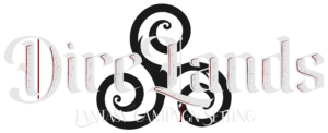 DireLands Fantasy Campaign Setting - Dark Background Logo - Designed by Adam P. Campbell August 23, 2024